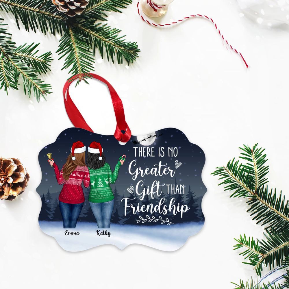 Personalized Christmas Night Ornament - There is No Greater Gift Than Friendship_2