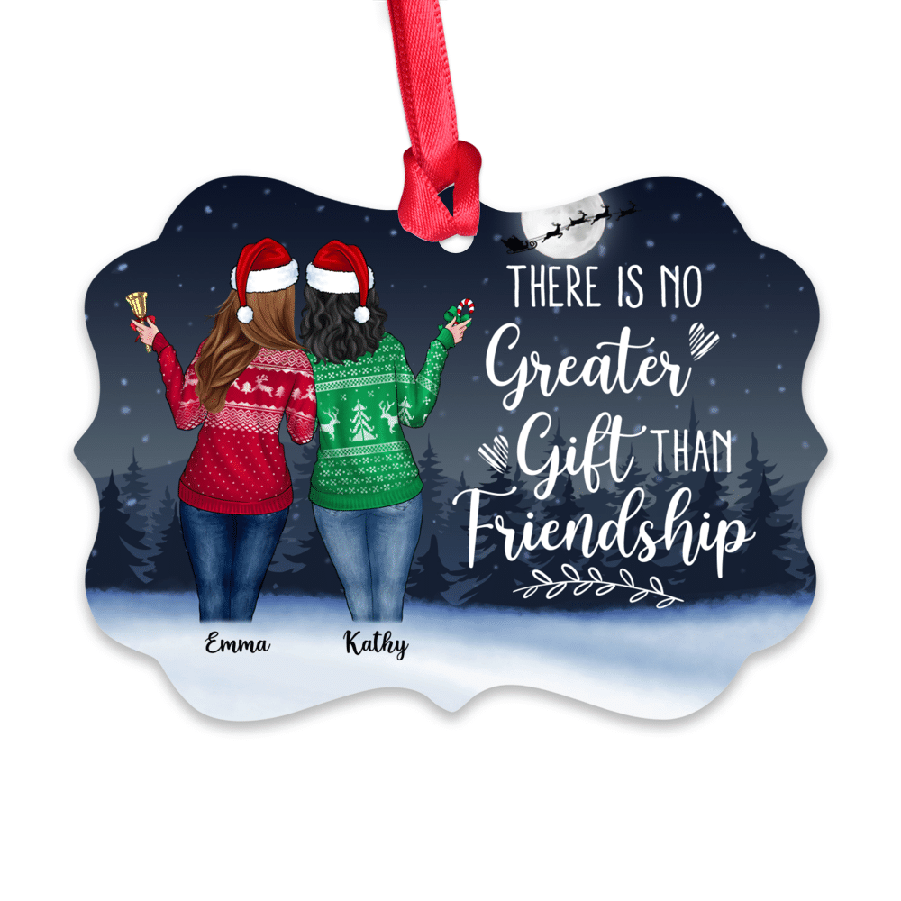 Personalized Christmas Night Ornament - There is No Greater Gift Than Friendship_1