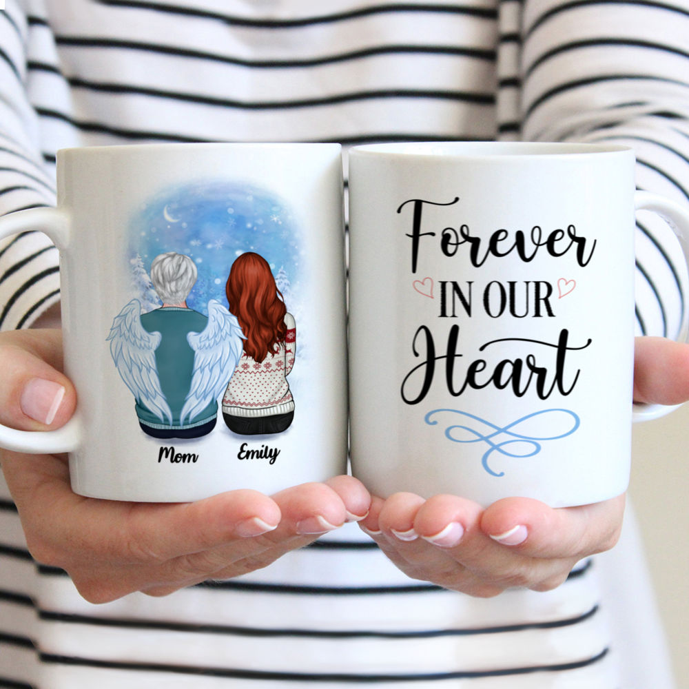 Personalized Mug - Christmas Memorial Mug - Forever in our heart