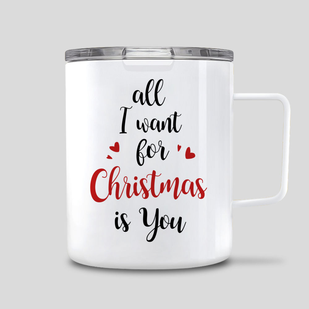 Personalized Mug - Hugging Couple Christmas - All I Want For Christmas Is  You - Valentine's Day Gifts, Couple