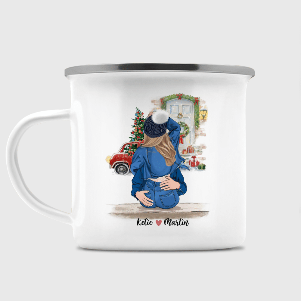 Personalized Mug - Hugging Couple Christmas - All I Want For Christmas Is You - Valentine's Day Gifts, Couple Gifts, Valentine Mug, Gifts For Her, Him_1