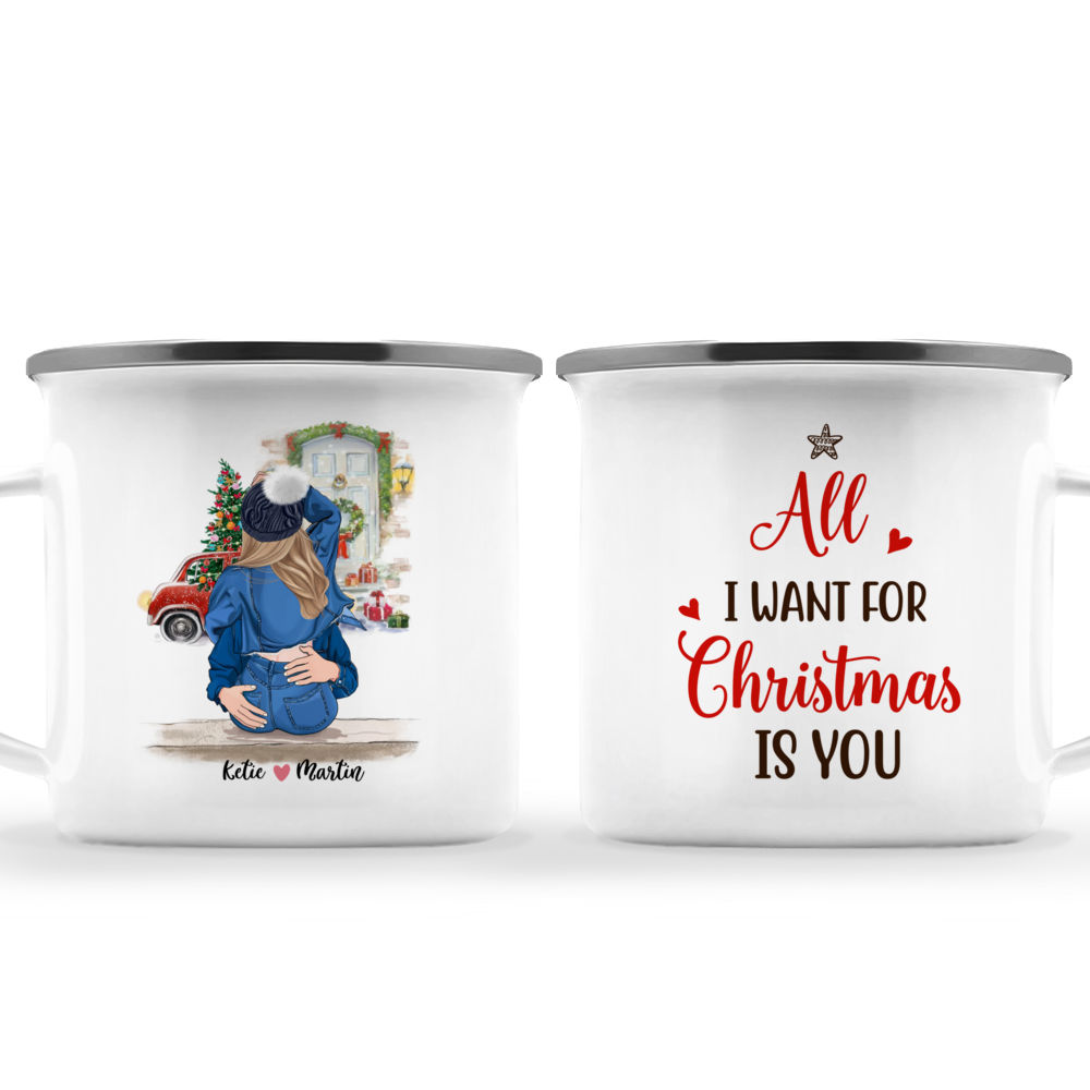 Personalized Mug - Hugging Couple Christmas - All I Want For Christmas Is  You - Valentine's Day Gifts, Couple