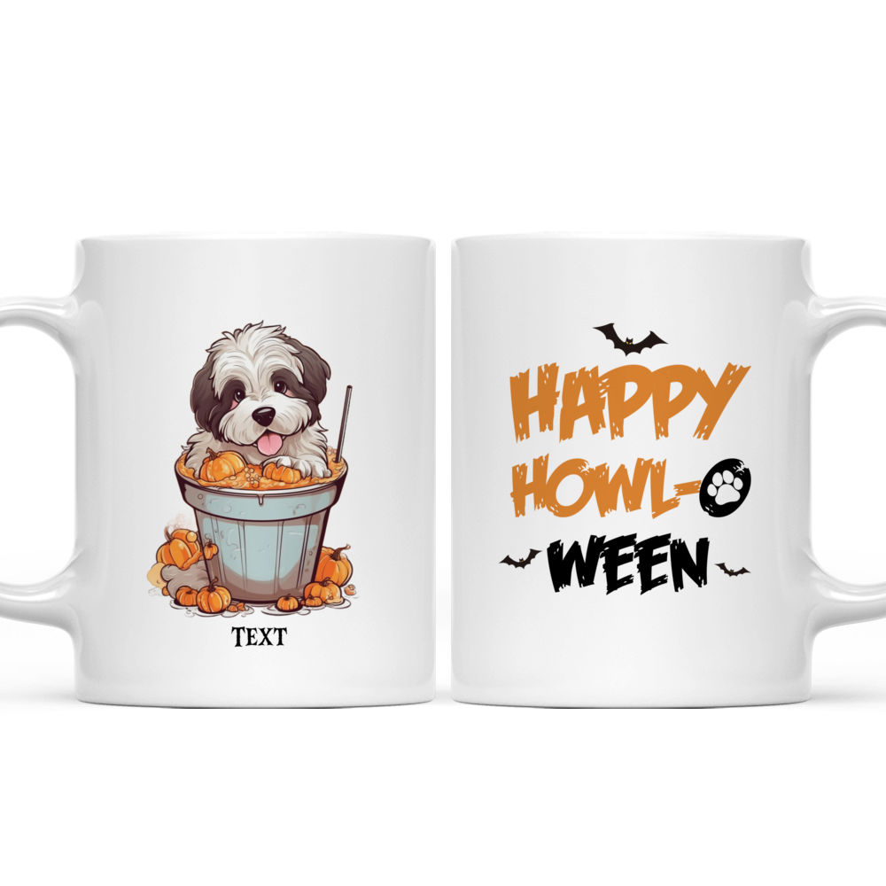 Halloween Dog Mug - Imaginary Happy Havanese Dog in Pumpkin Bubble Tea Cup Halloween Illustration - Mug_3