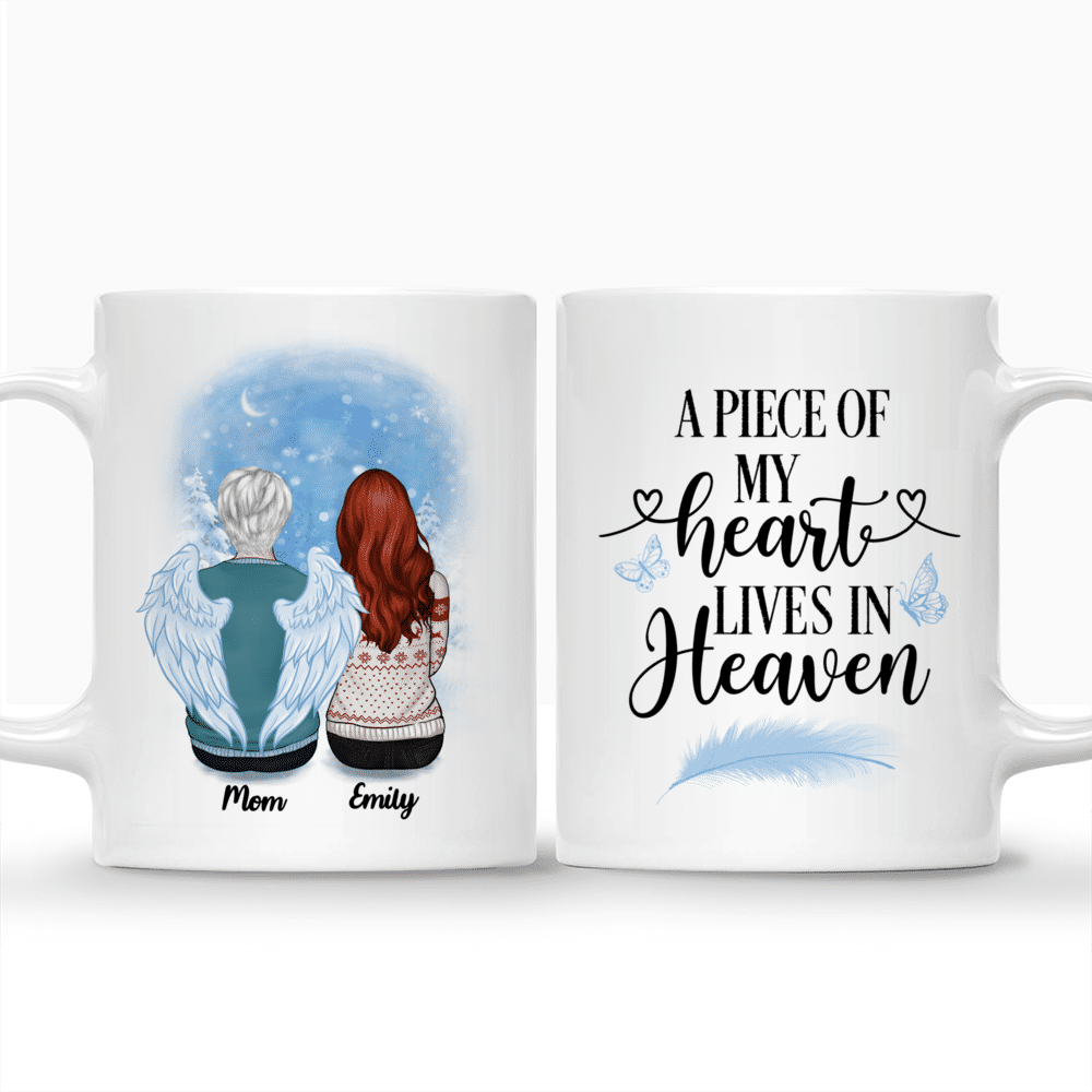 Personalized Mug - Christmas Memorial Mug - A Piece Of My Heart Live In Heaven_3