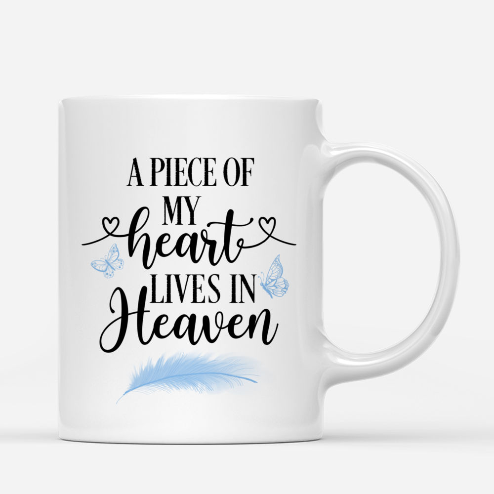 Christmas Memorial Mug - A Piece Of My Heart Live In Heaven - Personalized Mug_2