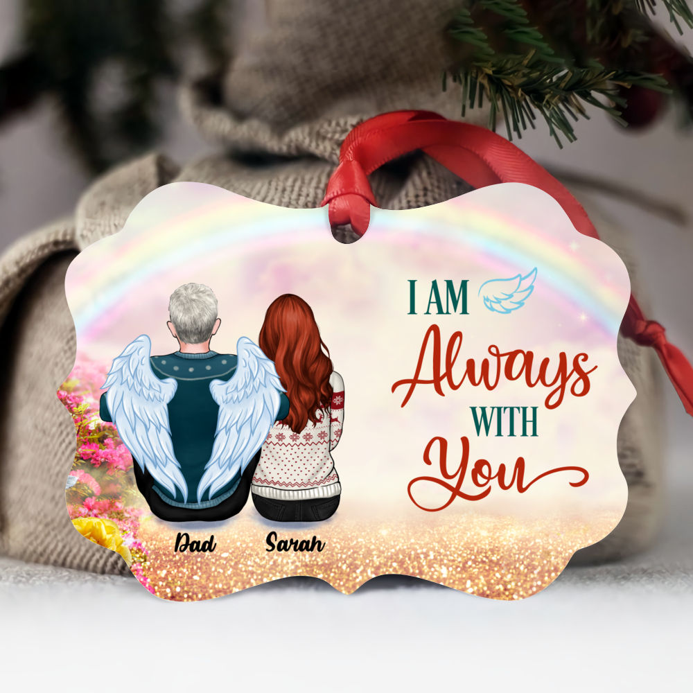 Family Memorial Ornament - I Am Always With You (Up to 4 People - Heaven BG)