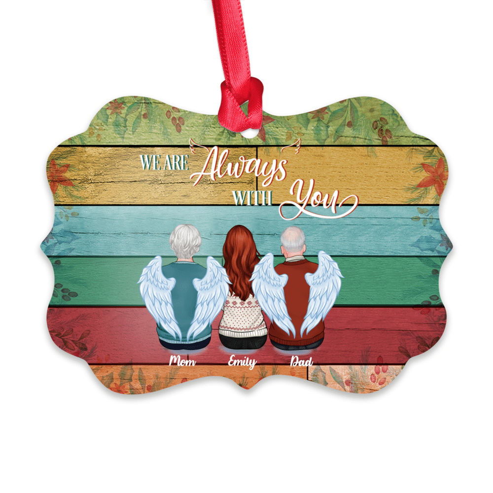 Personalized Ornament - Family Memorial Ornament - We Are Always With You (Up to 4 People - Colorful)_1