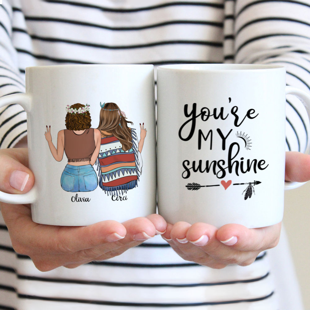 Personalized Mug - Boho Hippie Bohemian - You Are My Sunshine (S)