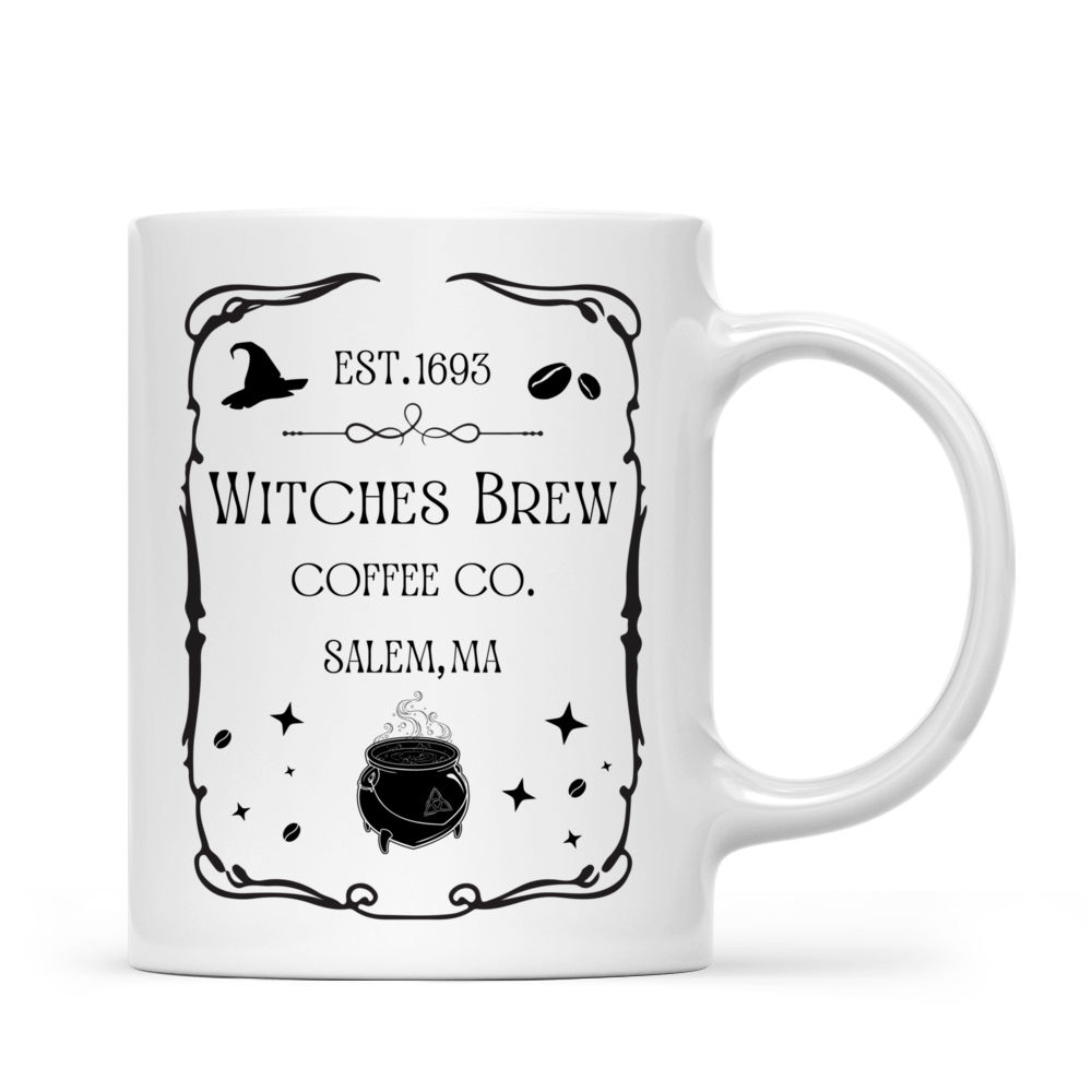Personalized Mug - Halloween Dog Mug - Minimal English Springer Spaniel Witch Dog stirring potion Halloween Cartoon_2