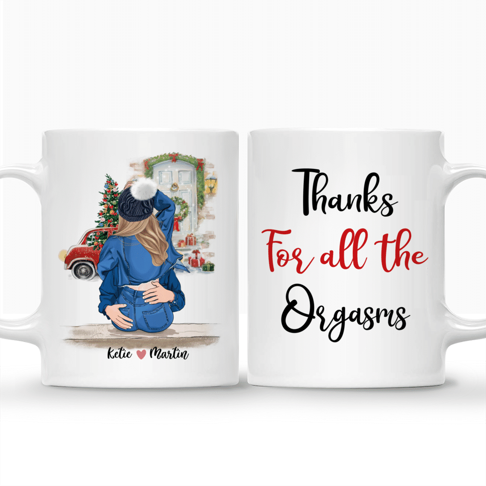 Personalized Mug - Hugging Couple Christmas - Thanks For All The Orgasms - Valentine's Day Gifts, Couple Gifts, Valentine Mug, Gifts For Her, Him_3
