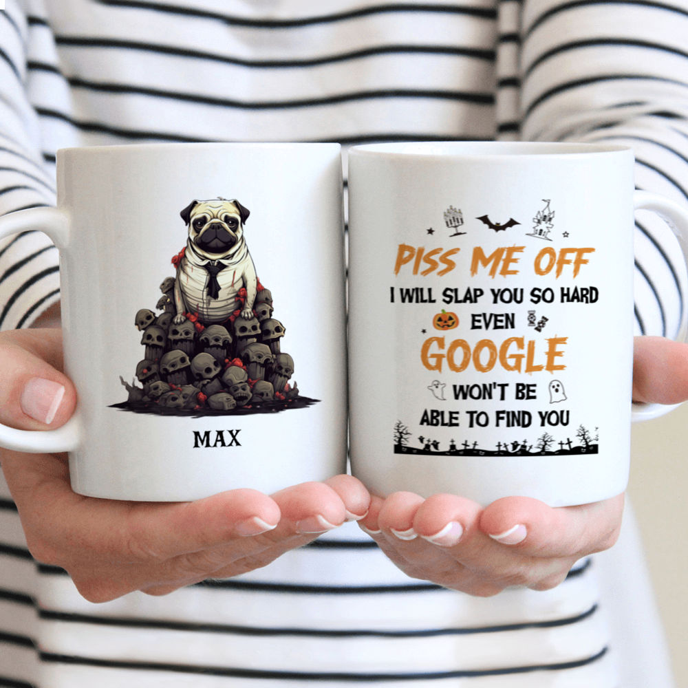 Halloween Dog Mug - Pug Dracula Dog Mug - Mug