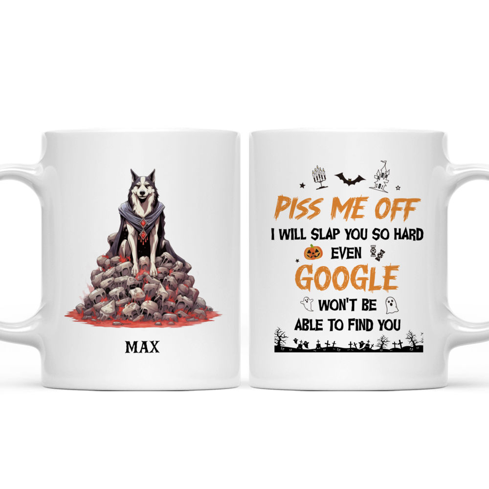 Halloween Dog Mug - Happy Siberian Husky Dracula Dog Halloween Mug - Mug_3