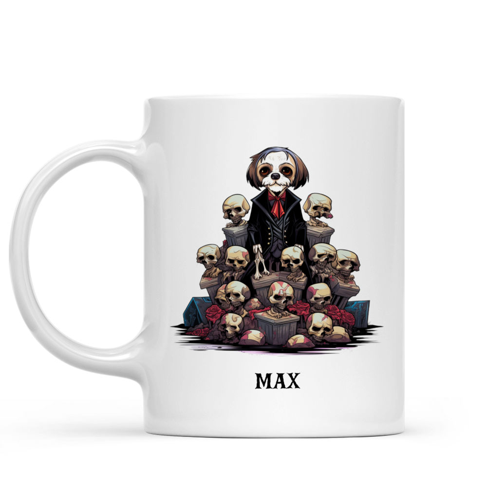 Halloween Dog Mug - Shih Tzu Dog Dracula Halloween Mug - Mug_1