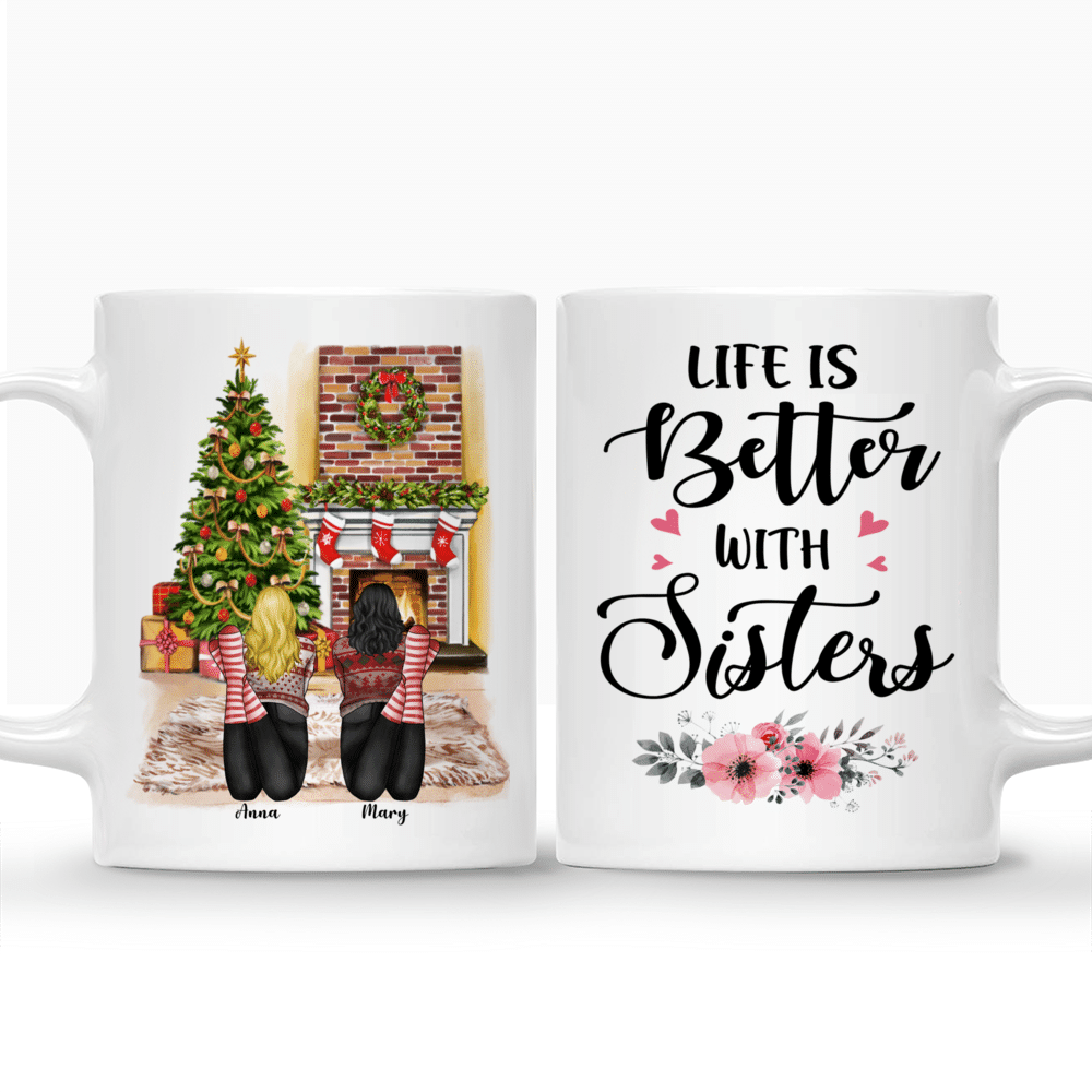Personalized Mug - Up to 3 Girls - Life Is Better With Sisters_3