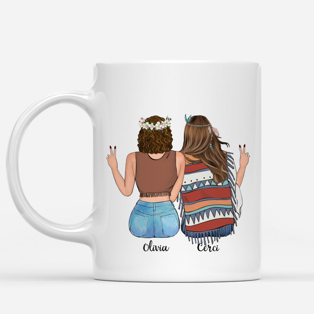 Personalized Mug - Boho Hippie Bohemian Girls - I'm That Quiet Girl Who Is Absolutely Insane With Her Best Friend (S)_1