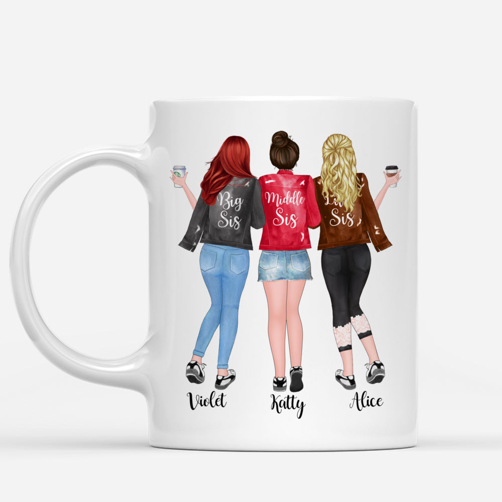 Personalized Mug - Up to 5 Sisters - Life is better with Sisters - Colorful_1