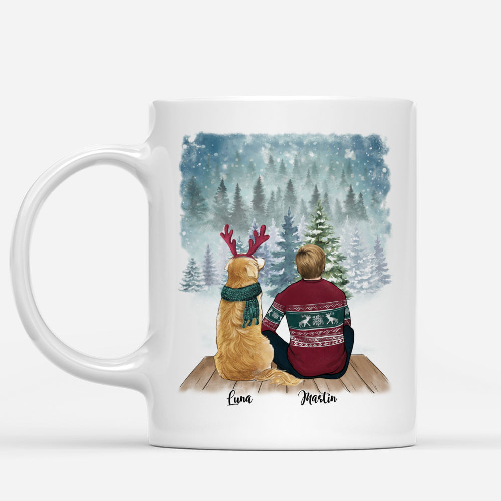 Personalized Mug - Man and Dogs Christmas - Life Is Better With Dogs Ver 1_1