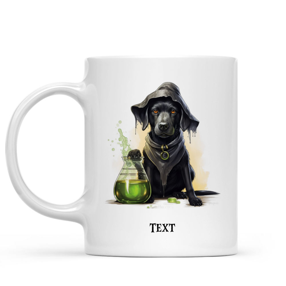 Halloween Dog Mug - Halloween Witch Labrador Retriever Dog Cartoon - Mug_1