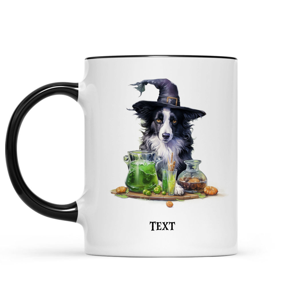 Halloween Shirt Witch Border Collie Costume Gift Metal Print by