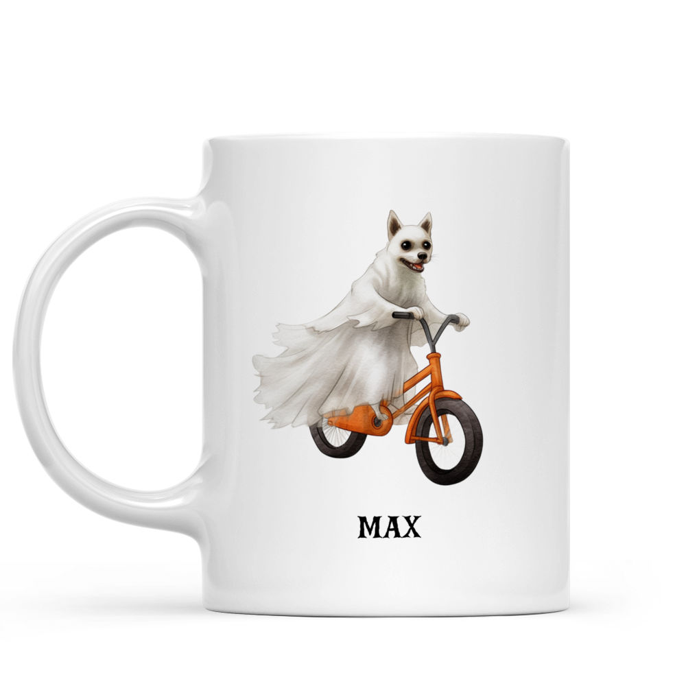 Personalized Mug - Halloween Dog Mug - Cute Chihuahua Dog Halloween Ghost Costume Cartoon_1