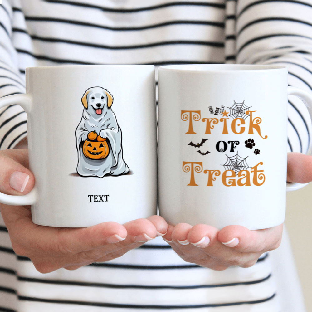 Halloween Dog Mg - Cute Golden Retriever Dog Halloween Ghost Costume Mug - Mug