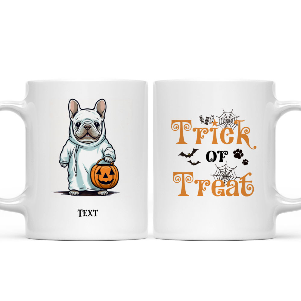 Halloween Dog Mg - Cute French Bulldog Dog Halloween Ghost Costume Mug - Mug_3