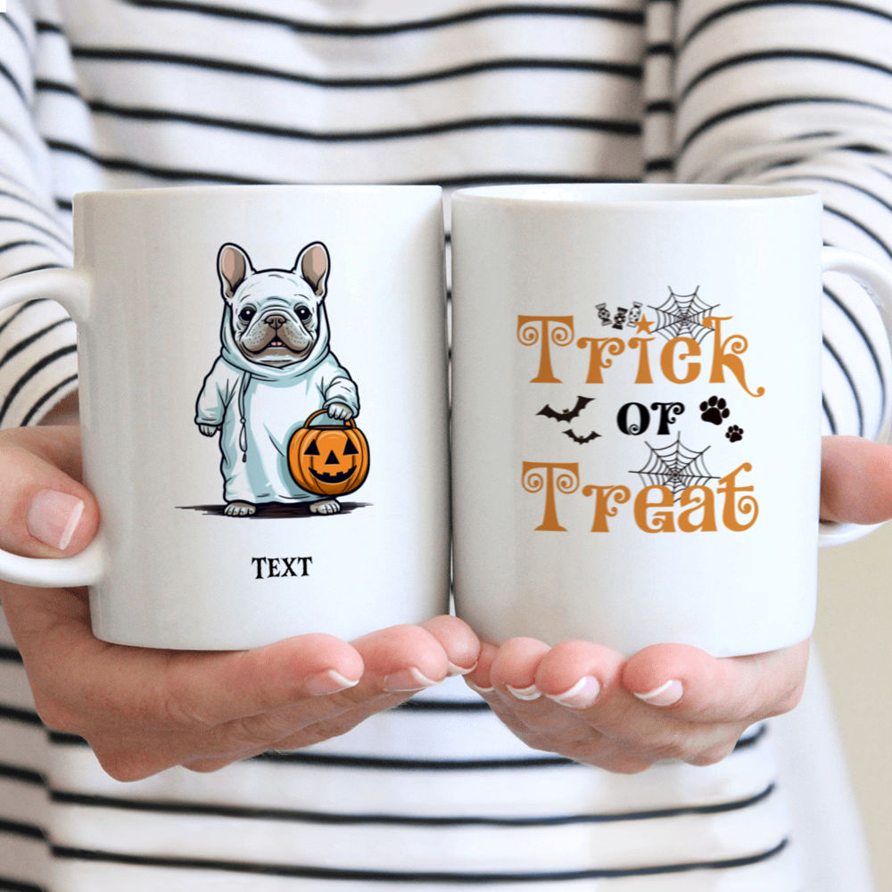 Halloween Dog Mg - Cute French Bulldog Dog Halloween Ghost Costume Mug - Mug