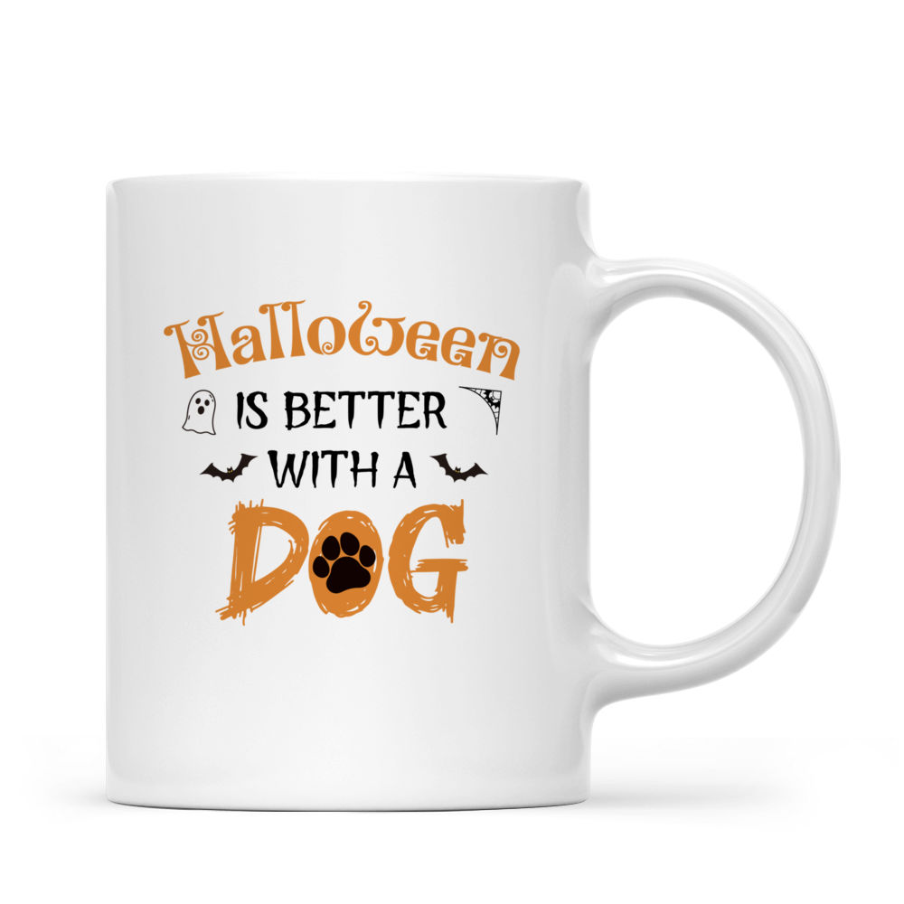 Halloween Dog Mug - Cute Bulldog Dog Witch Costume Trick or Treat Cartoon - Mug_2