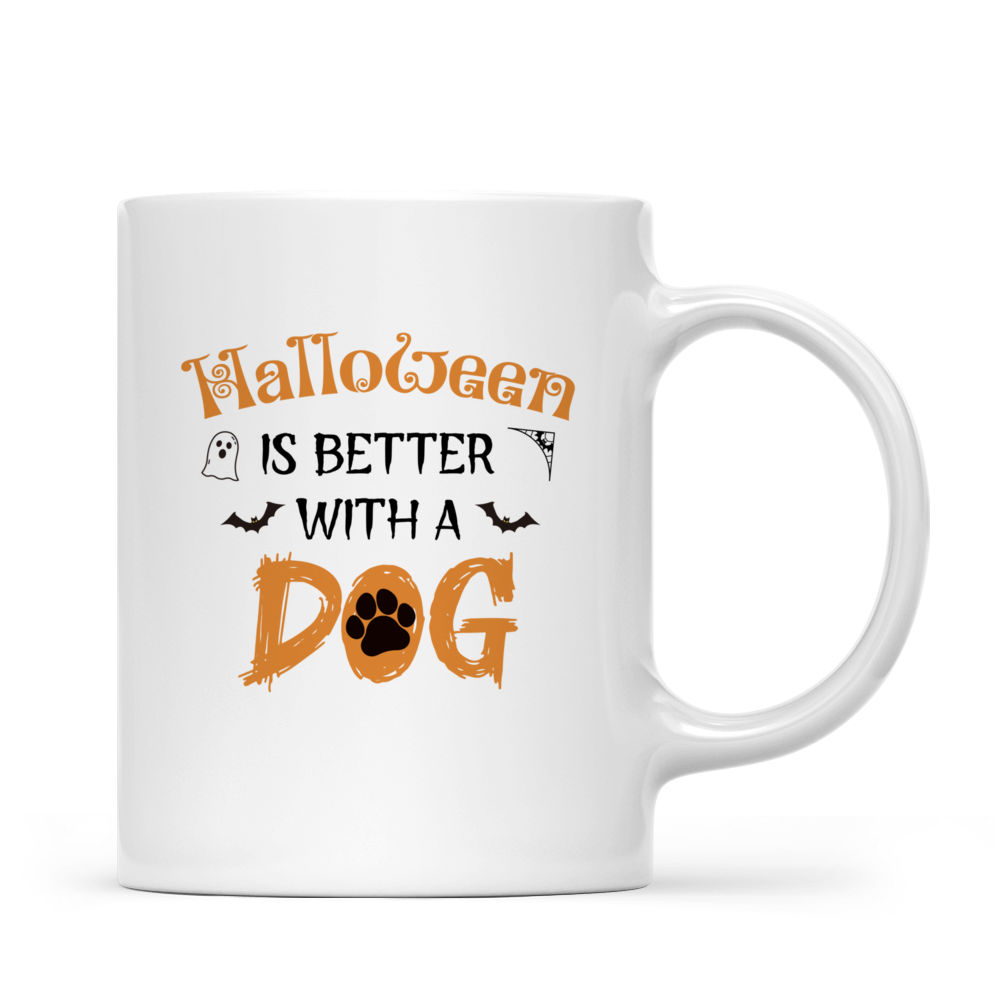 Personalized Mug - Halloween Dog Mug - Cute German Shepherd Dog Witch Costume Trick or Treat Cartoon_2