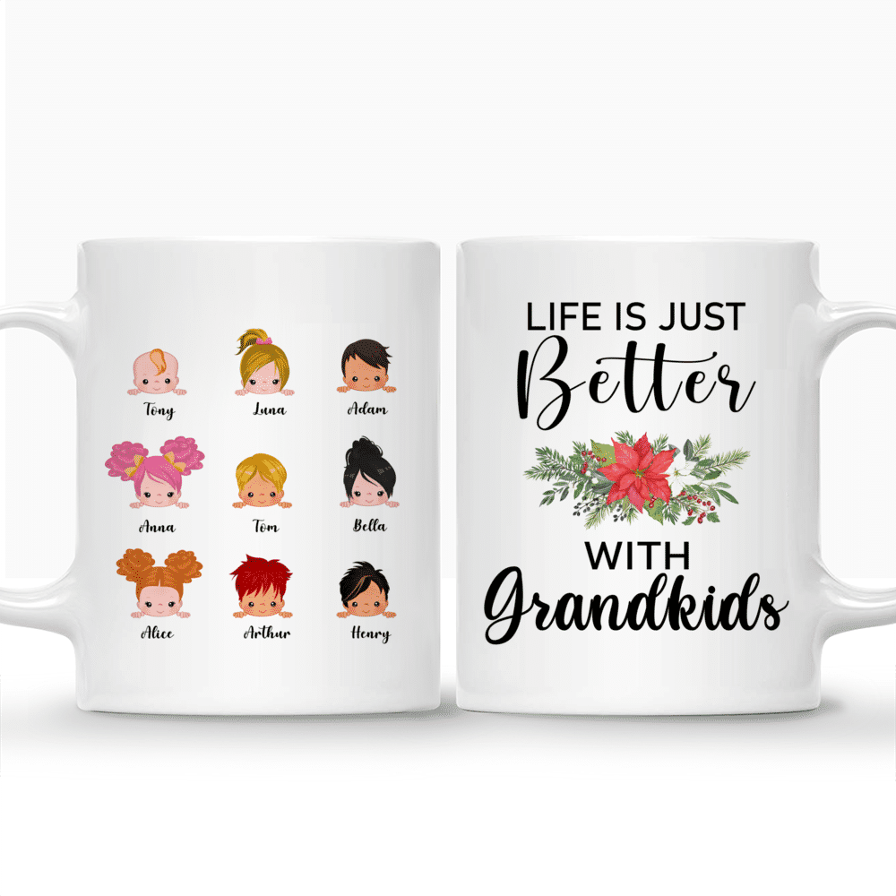 Personalized Mug - Up to 9 Kids - Life Is Better With GrandKids (v2)_3