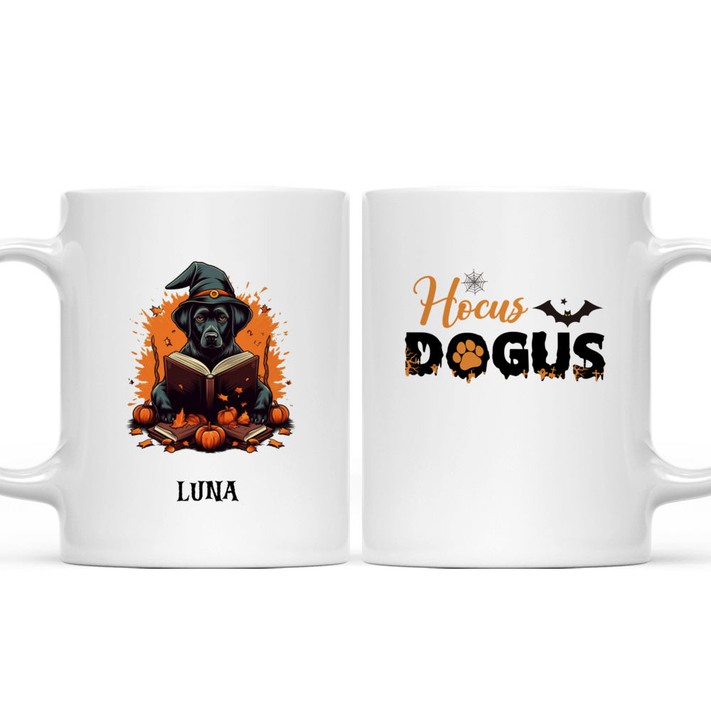 Halloween Dog Mug - Halloween Labrador Retriever Witch Dog Reading Magic Books - Mug_3