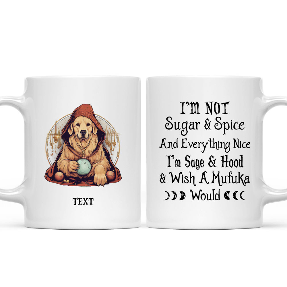 Halloween Dog Mug - Fictional Golden Retriever Witch Fortune Teller with Magic Crystal Ball for Halloween Dog Mug - Mug_3