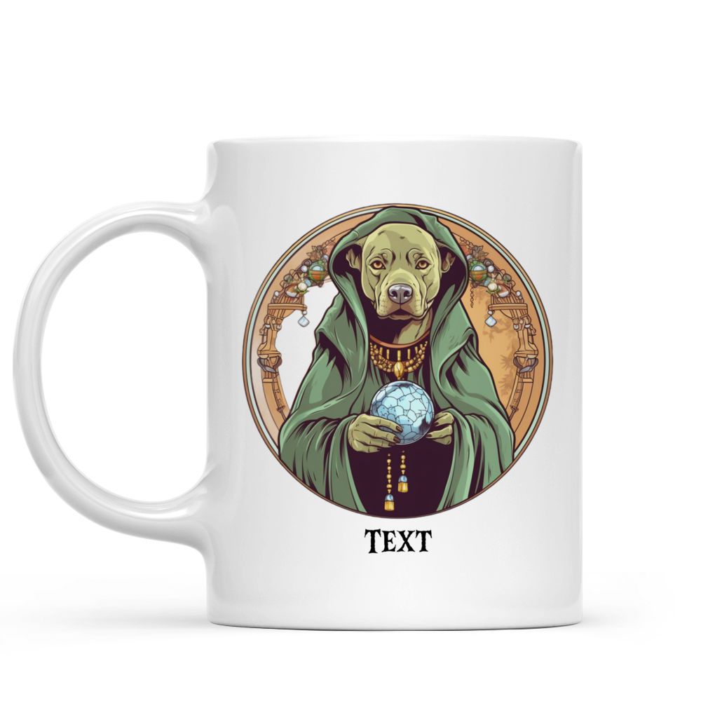 Halloween Dog Mug - Unreal Pitbull Witch Fortune Teller Tarot Halloween Dog Mug - Mug_1