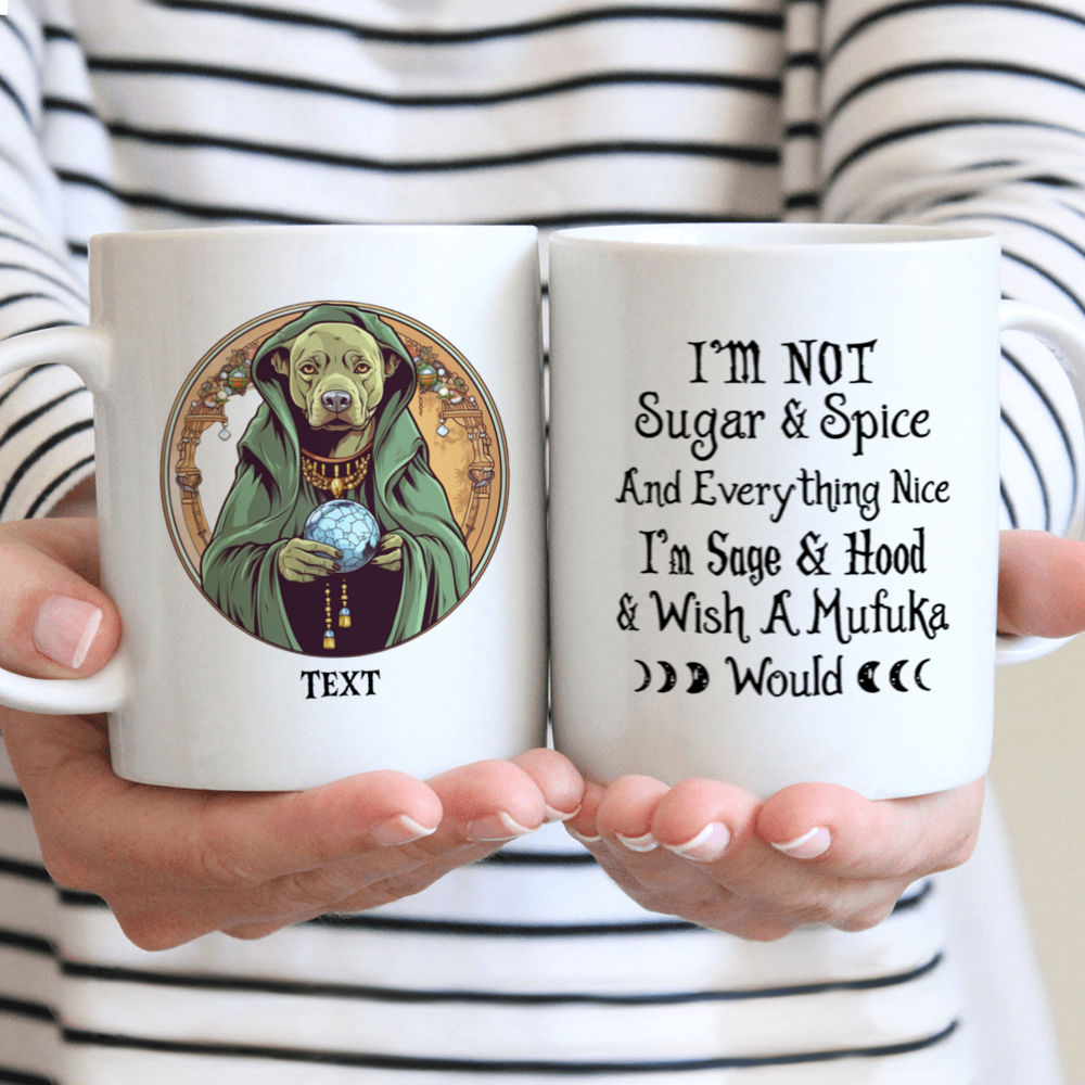 Halloween Dog Mug - Unreal Pitbull Witch Fortune Teller Tarot Halloween Dog Mug - Mug