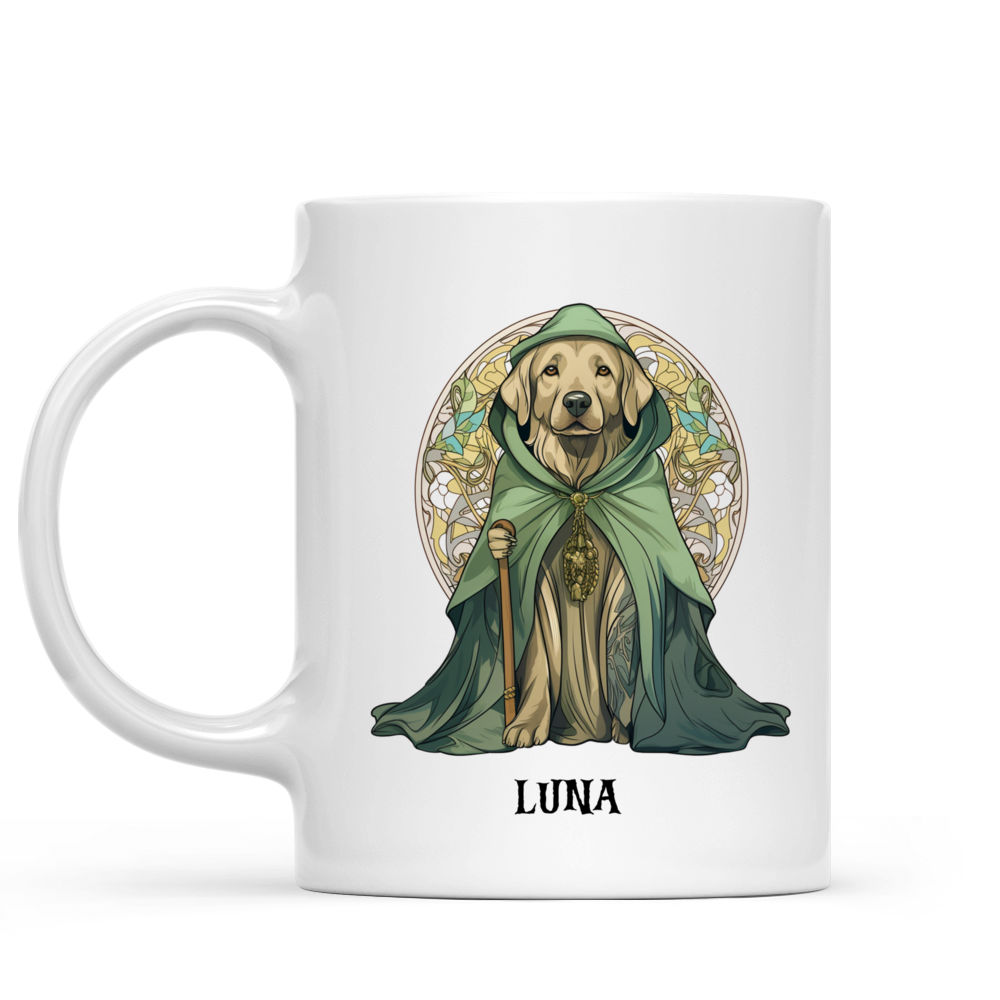 Halloween Dog Mug - Magical Labrador Retriever Witch in Art Nouveau Style - Mug_1