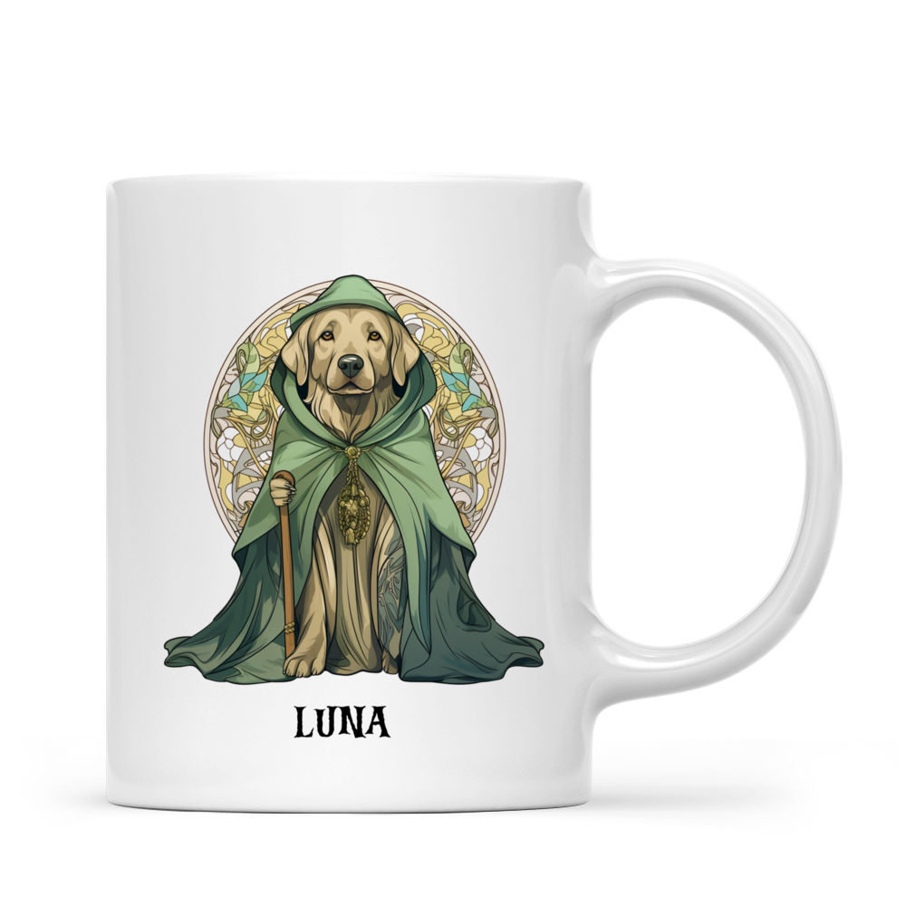 Halloween Dog Mug - Magical Labrador Retriever Witch in Art Nouveau Style - Mug_2