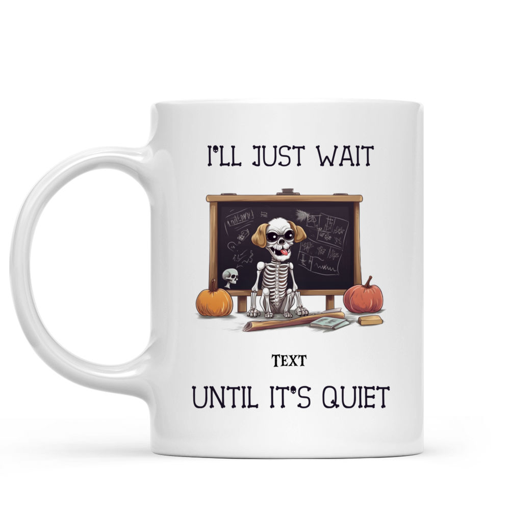 Halloween Dog Mug - Cartoon Style Cute Shih Tzu Dog in Halloween Skeleton Costume - Mug_1