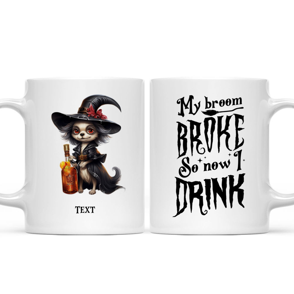 Halloween Dog Mug - Sassy Chihuahua Witch Dog Halloween Cartoon - Mug_3