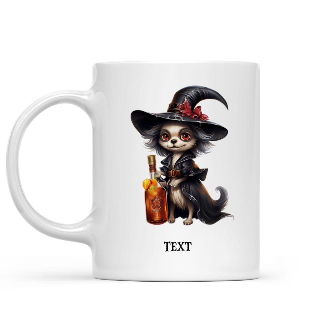 Halloween Dog Mug - Sassy Chihuahua Witch Dog Halloween Cartoon - Mug_1