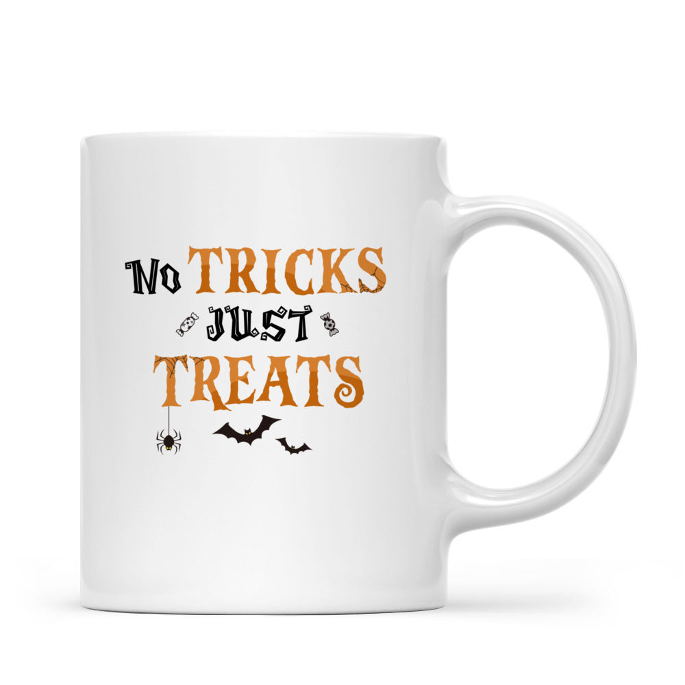 Halloween Dog Mug - Retro Halloween Border Collie Dog in Grim Reaper Costume and Hourglass - Mug_2