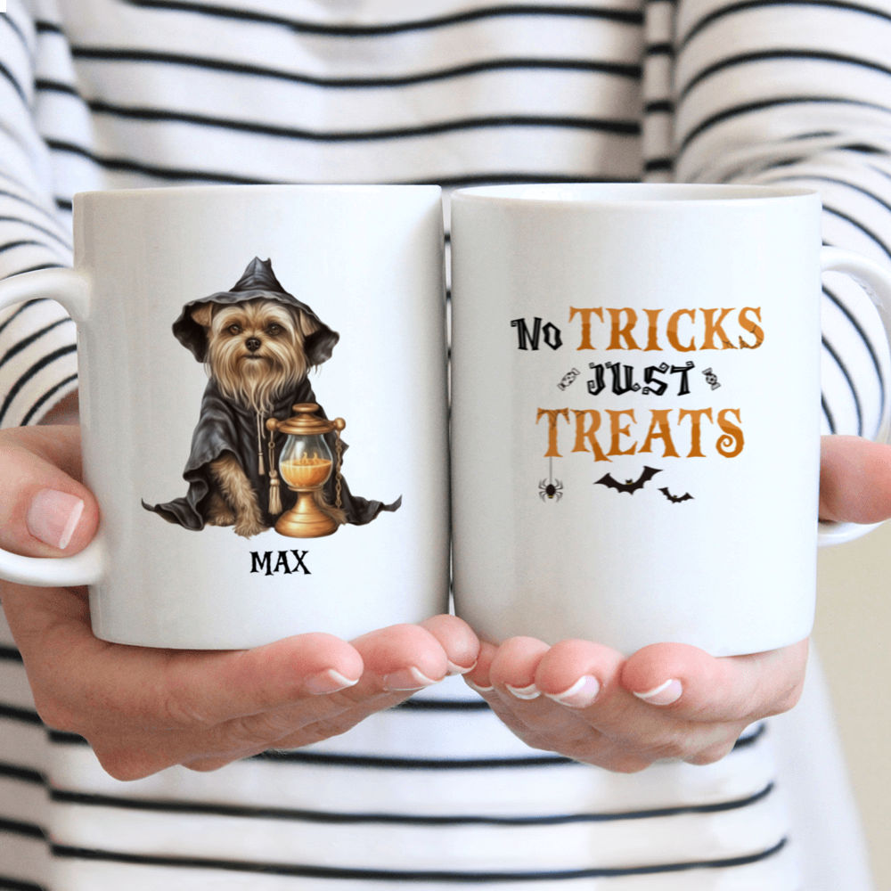 Halloween Dog Mug - Yorkshire Terrier Dog Grim Reaper Hourglass - Mug