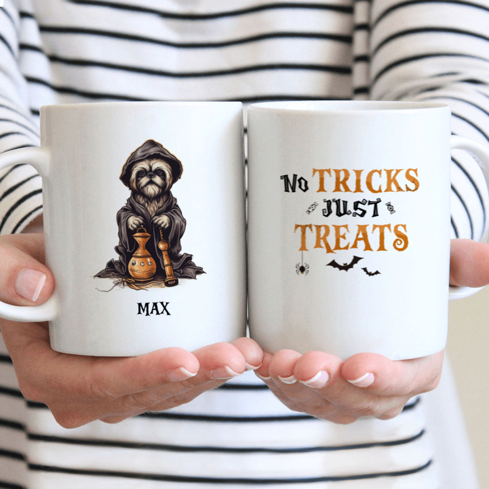 Halloween Dog Mug - Grim Reaper Shih Tzu Dog with Hourglass - Mug