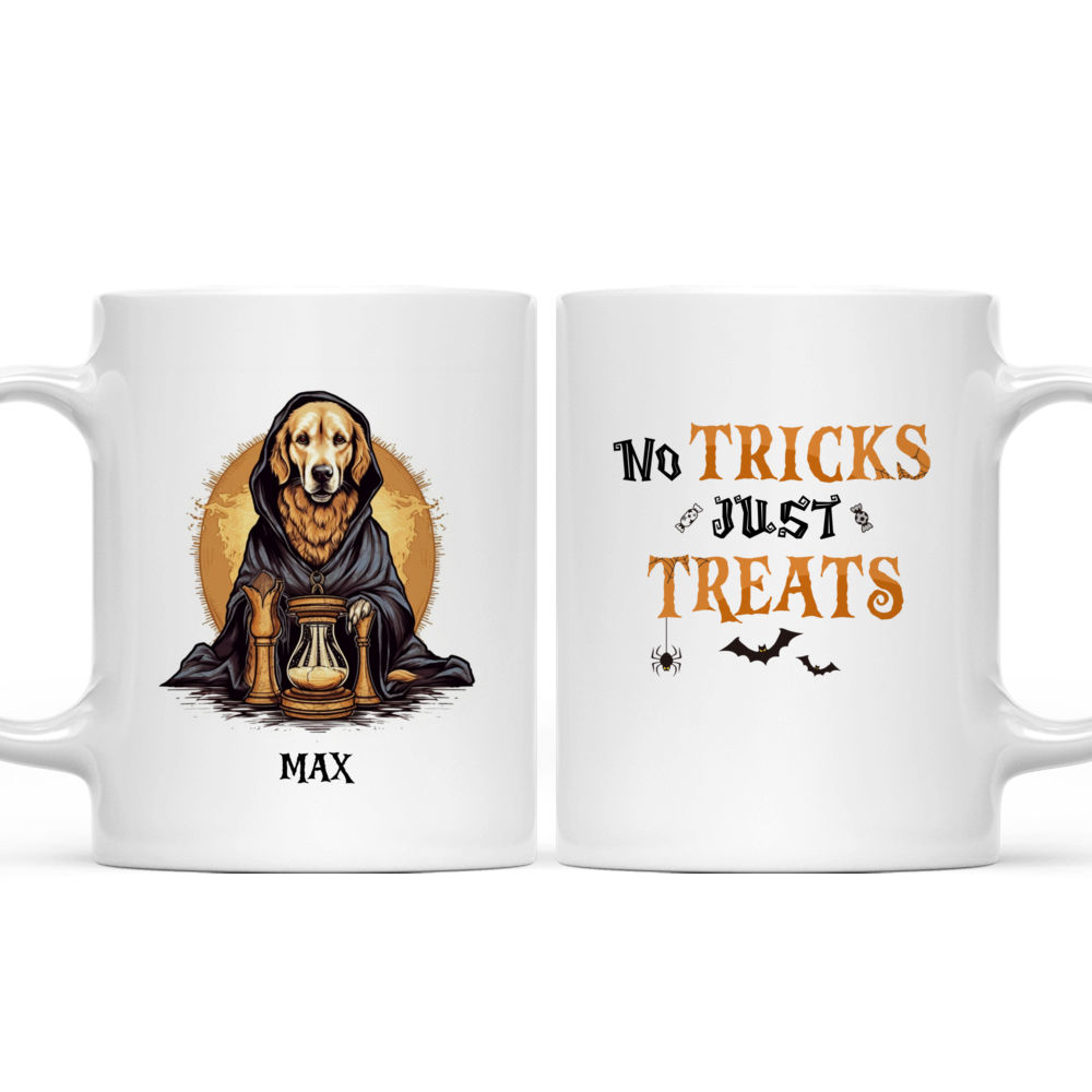 Halloween Dog Mug - Golden Retriever Grim Reaper Dog with Hourglass - Mug_3