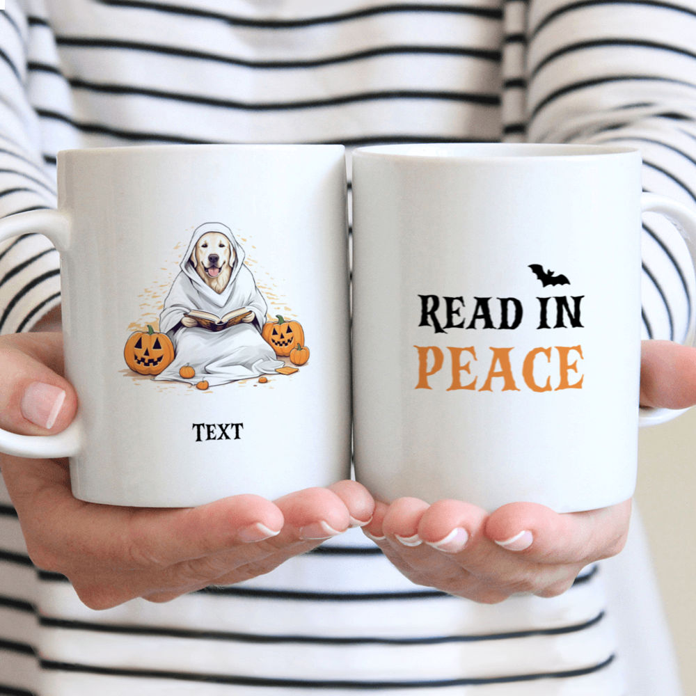 Halloween Dog Mug - Golden Retriever Dog Halloween Ghost Costume Mug - Mug