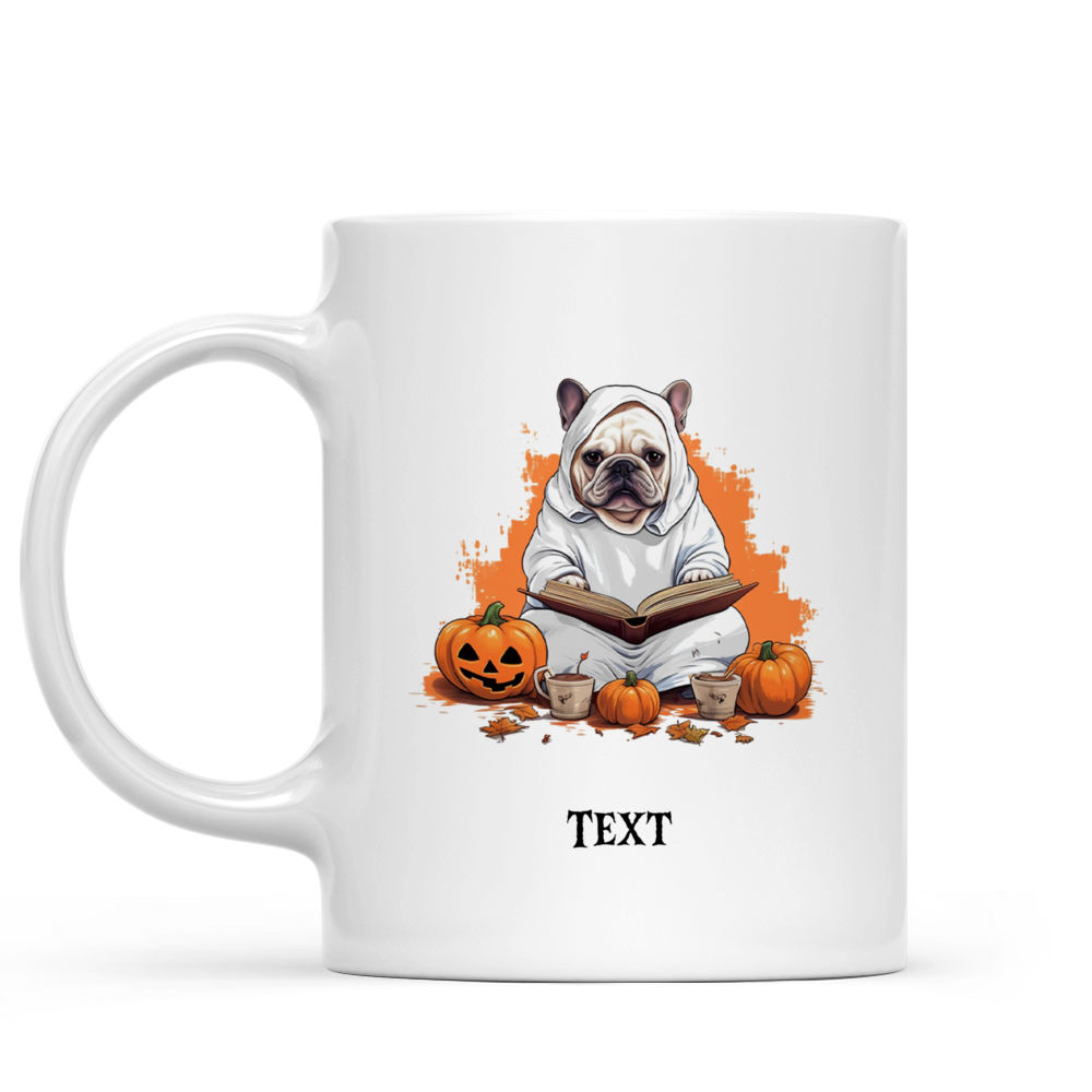 Halloween Dog Mug - French Bulldog Halloween Ghost Costume Mug - Mug_1