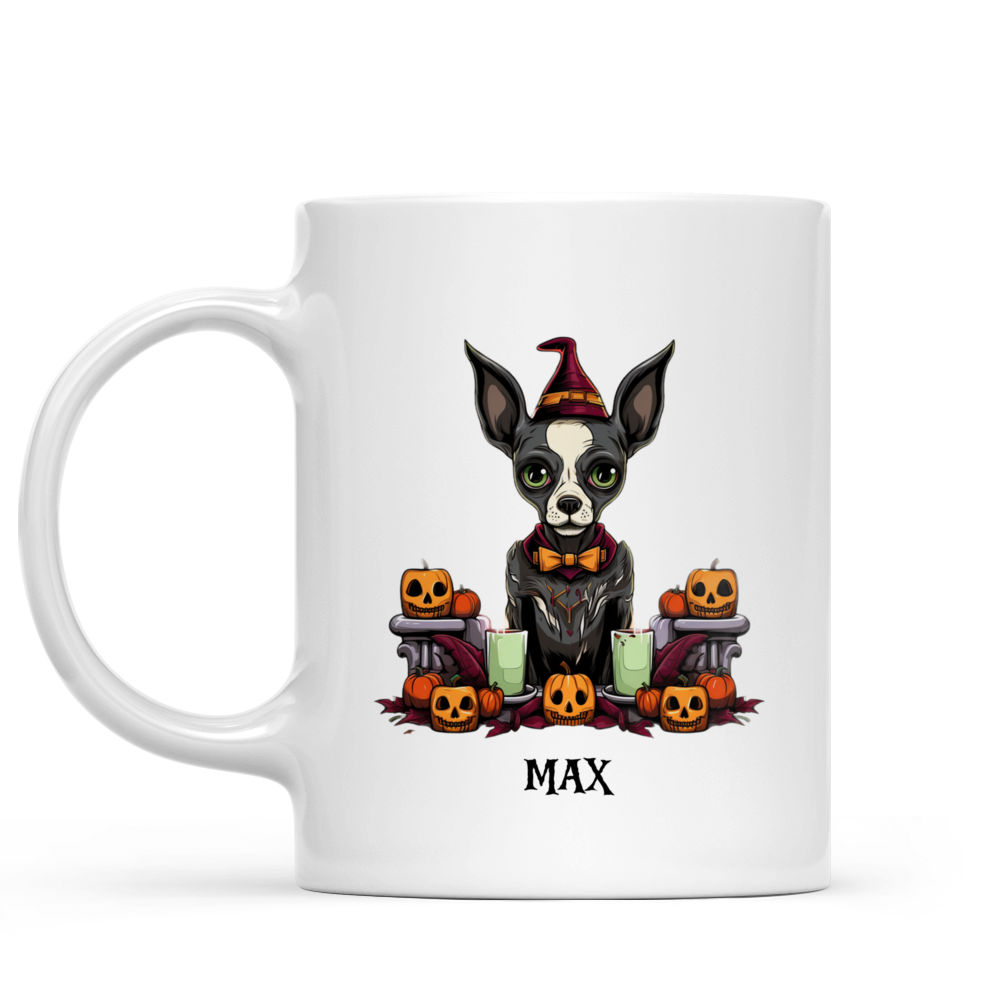 Halloween Dog Mug - Halloween Chihuahua Dog Costume with Pumpkins - Mug_1