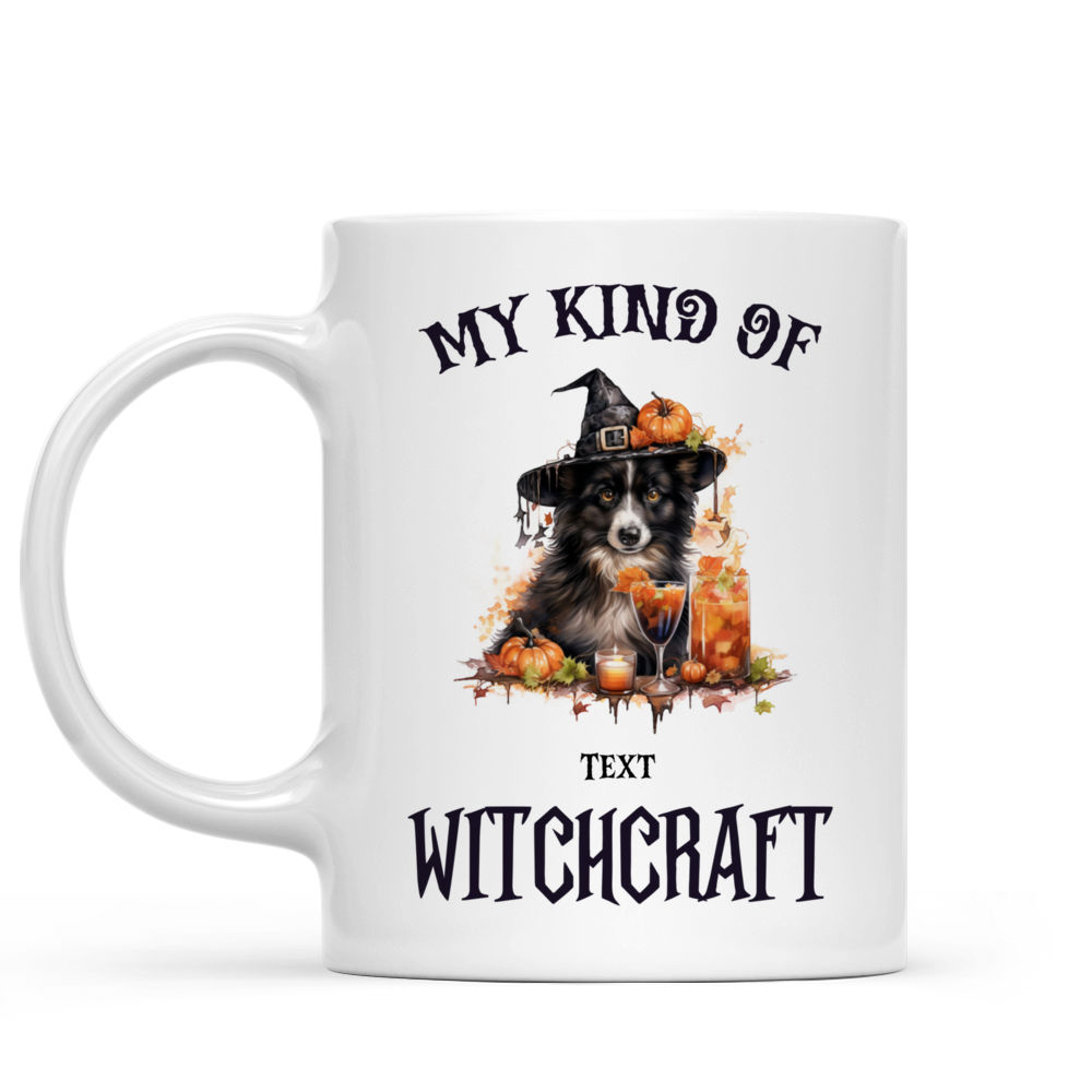 Halloween Dog Mug - Sassy German Shepherd Dog in Halloween Witch Costume Drinking Cocktail - Mug_1