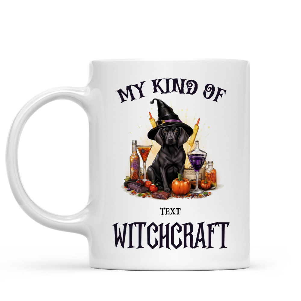 Halloween Dog Mug - Sassy Labrador Retriever Dog in Halloween Witch Costume Drinking Cocktail - Mug_1