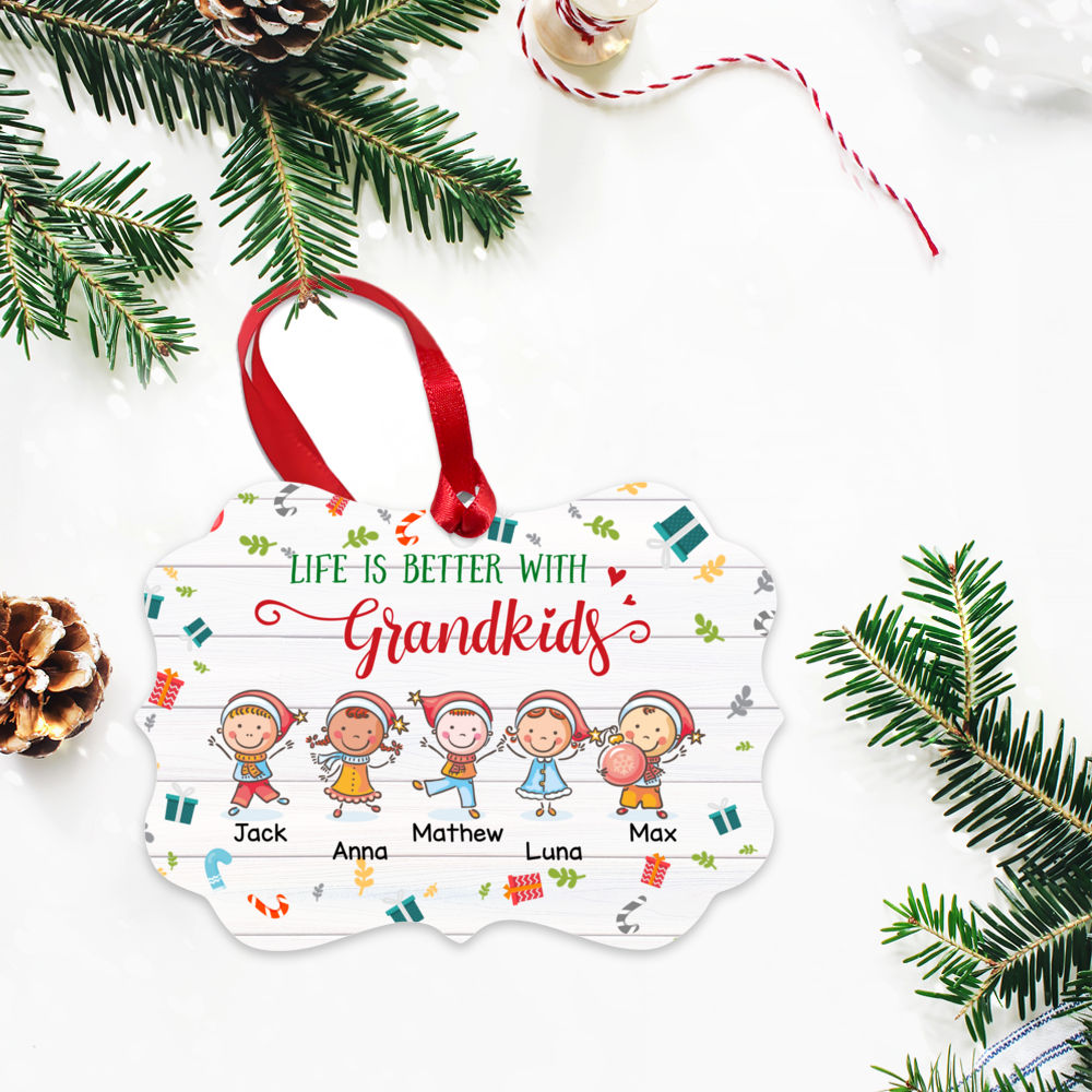 Personalized Ornament - Life is Better With Grandkids | Gossby_2