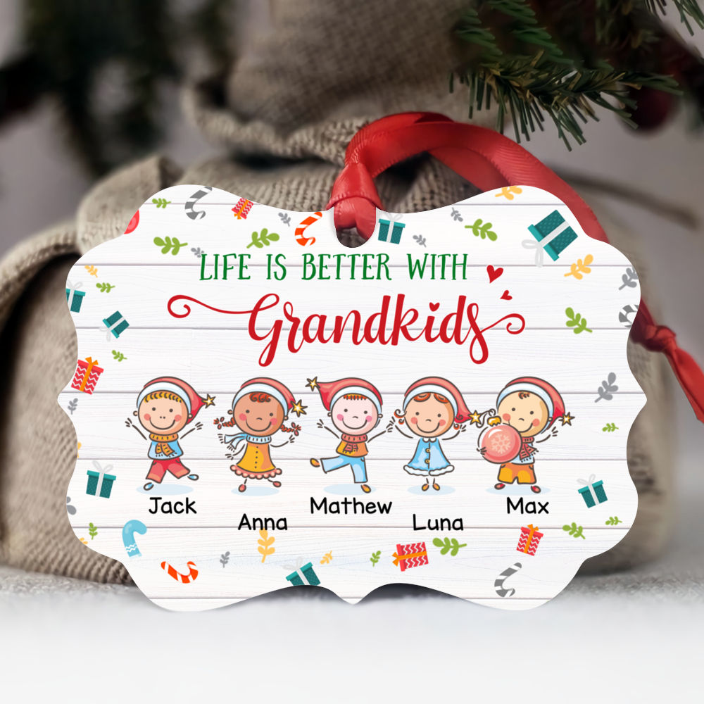 Personalized Ornament - Life is Better With Grandkids | Gossby